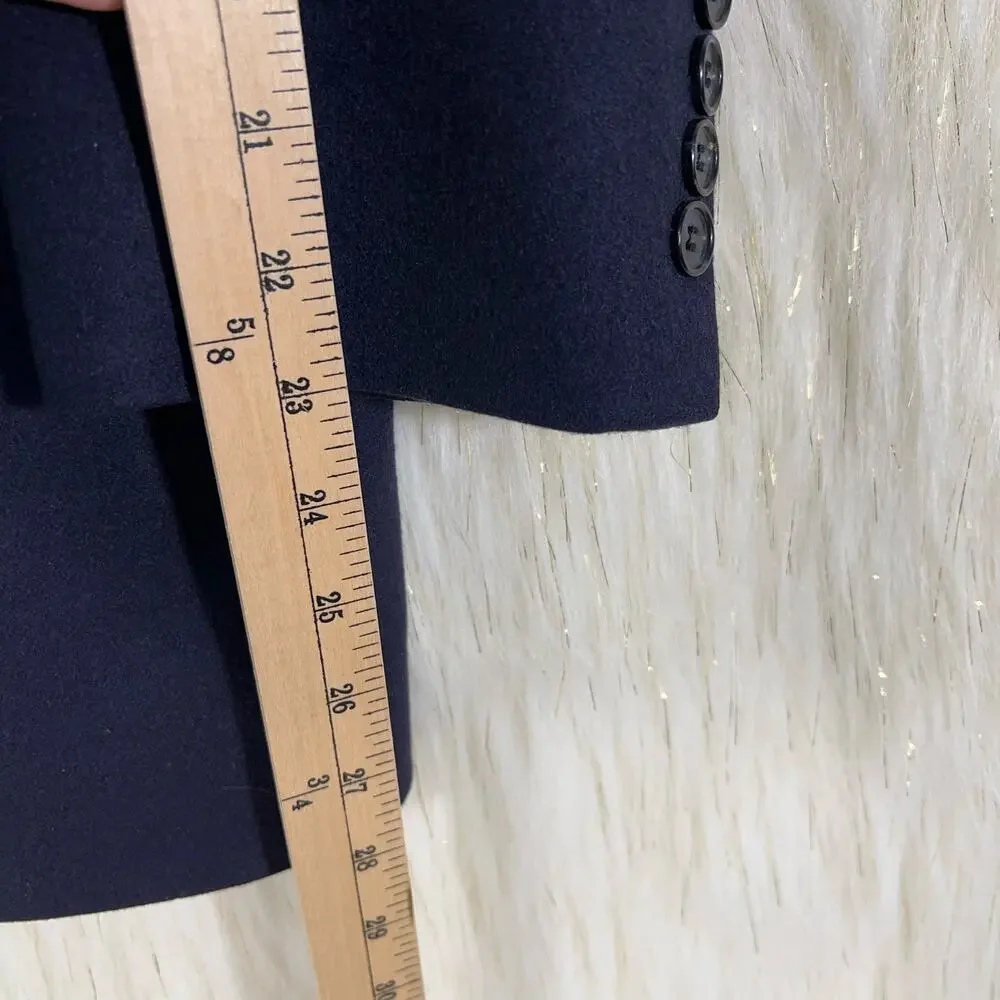 Fioravanti Couture Mens Two Button Suit Jacket Navy Blue Pockets 100% Cashmere M